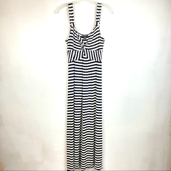 Spense Parisian stripe minimal maxi dress M 🔥 - Picture 1 of 9